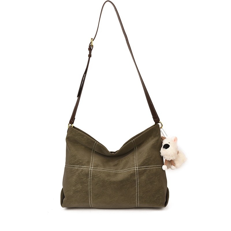 Bolsos retro retro mate de alta calidad para mujeres 2025, nueva moda de gran capacidad, bolsas de hombro, bolsas de hombro de estilo perezoso.