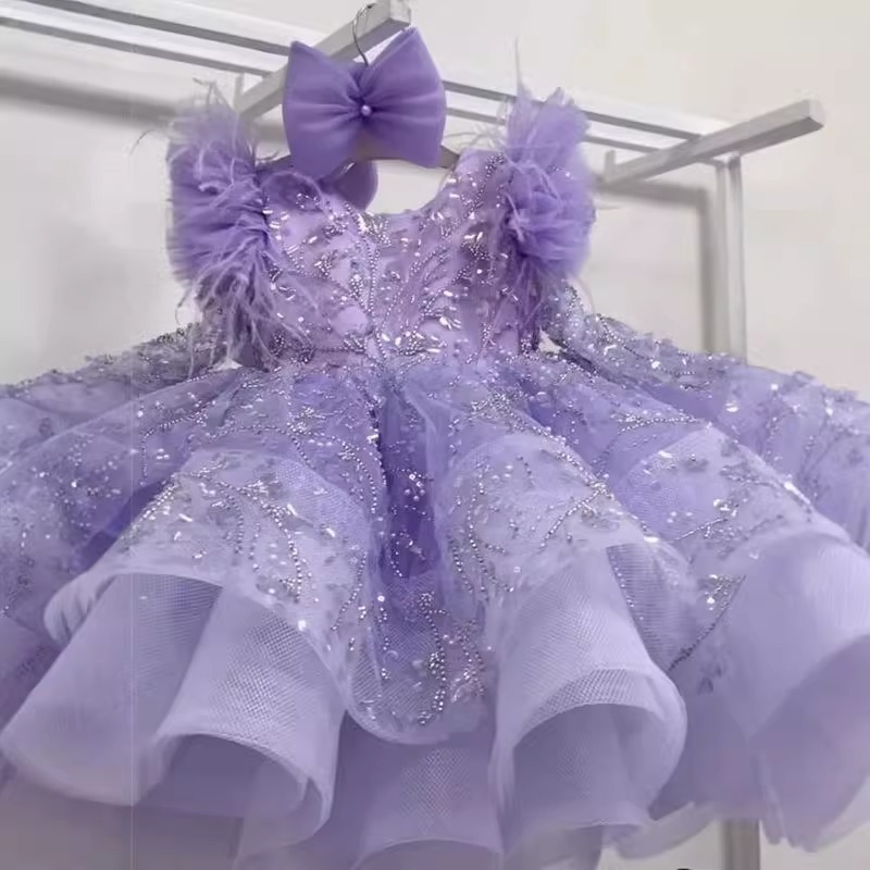 Summer purple cute small princess costume