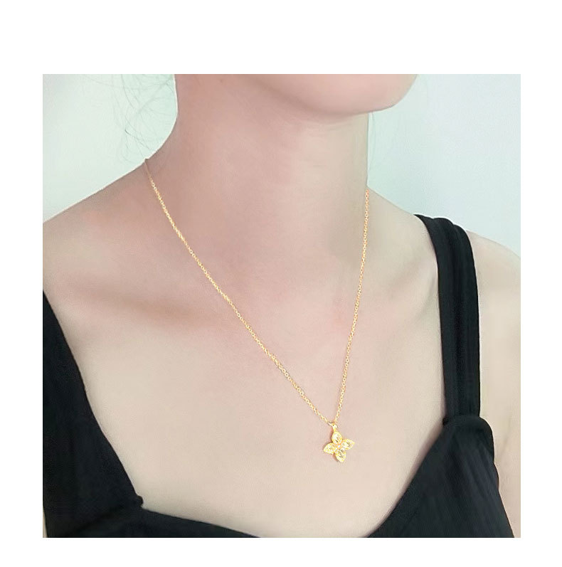 1 Piece Quantity Holiday, Daily Occasion 925 Sterling Silver Rhinestones Plating Floral Pendant Necklace