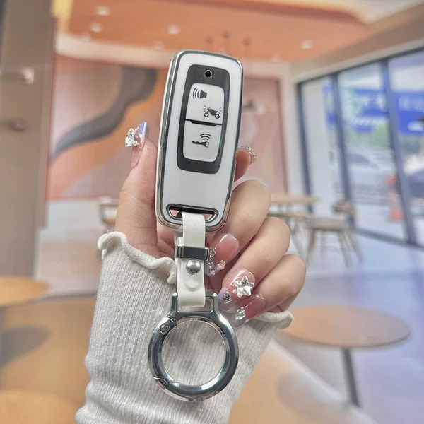 Cross-Border Popular Silver-Edged Car Key Cover for Fit, Accord, Pcx160, Car Key Protective Shell Wholesale