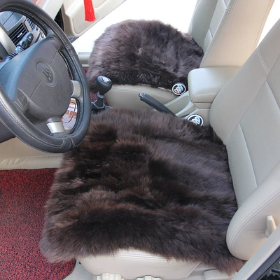 Wool pad – Fur Cushion - please-choose-a-color-brown-a-square-mat-cut-from-the-whole-sheepskin