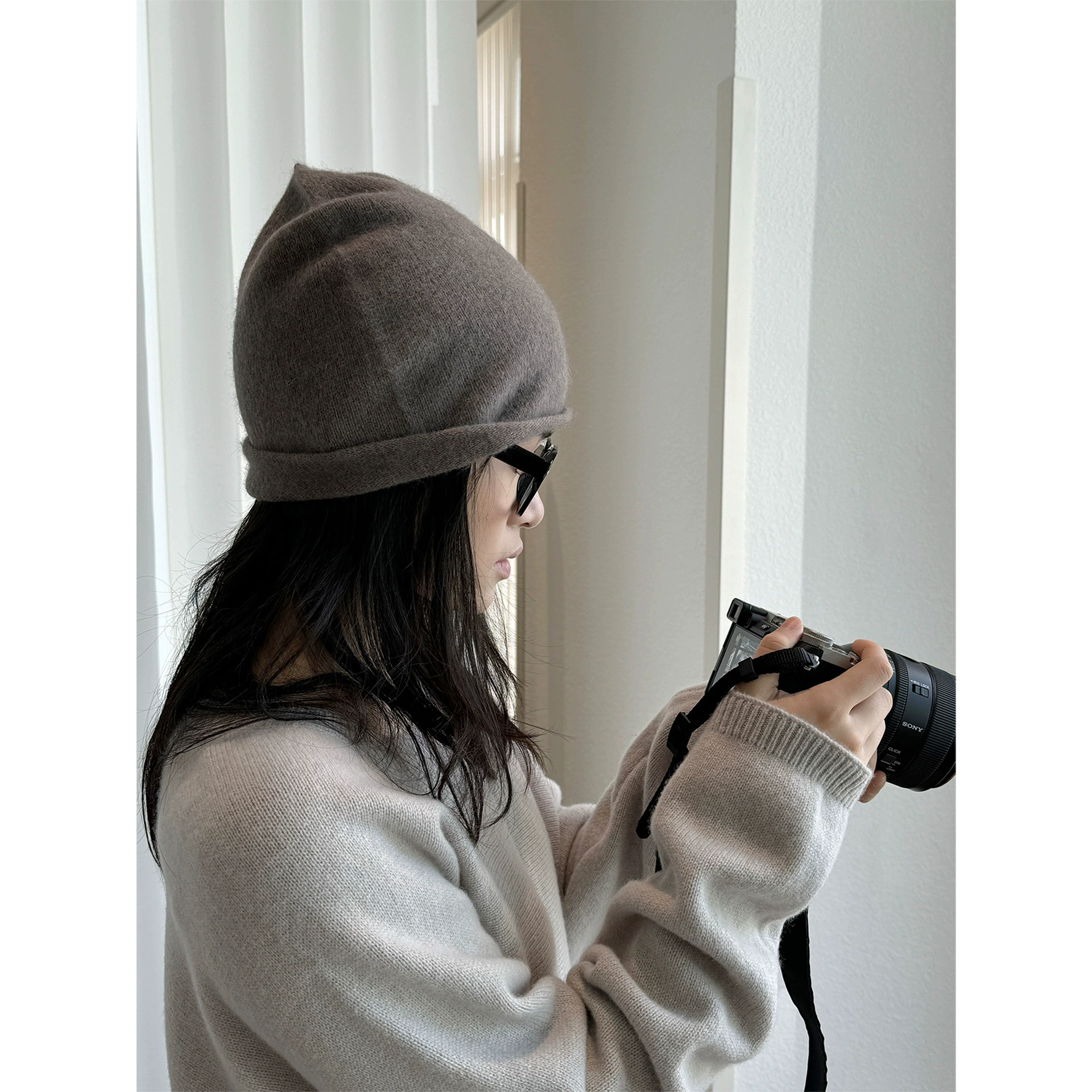 Lu Fu зимняя новая корейская модная овечья шерстяная кепка