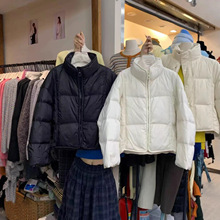 2025冬季新款羽绒服女韩版小个子加厚立领面包鸭绒宽松时尚外套