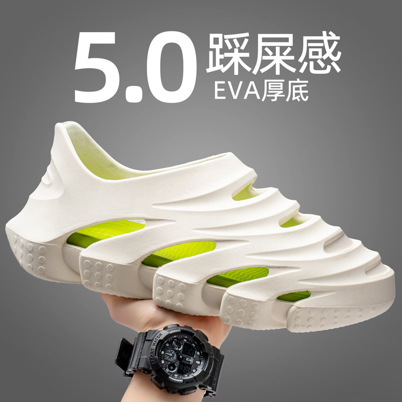 Zapatos con agujeros EVA para hombres verano nuevo estilo sandalias y zapatillas de playa zapatos de vadeo casuales antideslizantes sandalias de jardín transpirables
