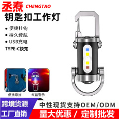 クロスボーダー新型多機能屋外キャンプライトミニハイライトキーホルダーライト作業灯usb充電懐中電灯