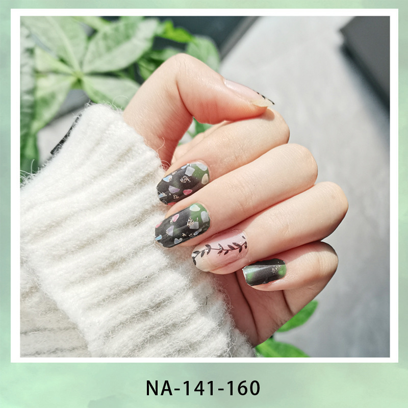 2025 Spring Internet Celebrity Flower Nail Art Sticker Full Sticker Finished Nail Polish Film Nail Sticker Small Fresh Nail Art Sticker Environmentally Friendly