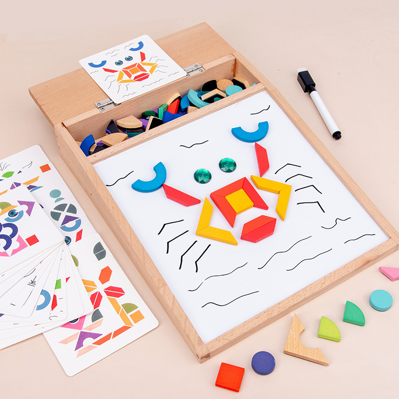 Juego de tablero de dibujo magnético de doble cara para niños soporte caballete bebé graffiti dibujo tablero de escritura Pino madera al por mayor