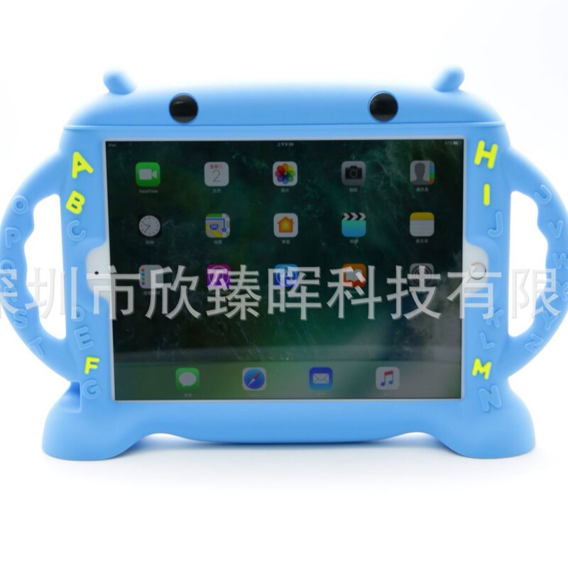Children's Cartoon Doll ipad air3 10.5inch 10.2inch Silicone Cover Protective Case with Handle Standing