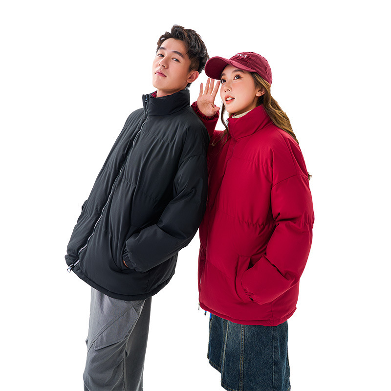 Padded-on Clothes Men's And Women's Loose Stand-up Collar Padded Jacket Warm And Thickened Padded Clothes Men's Tops Couple Jacket_viptrois.com