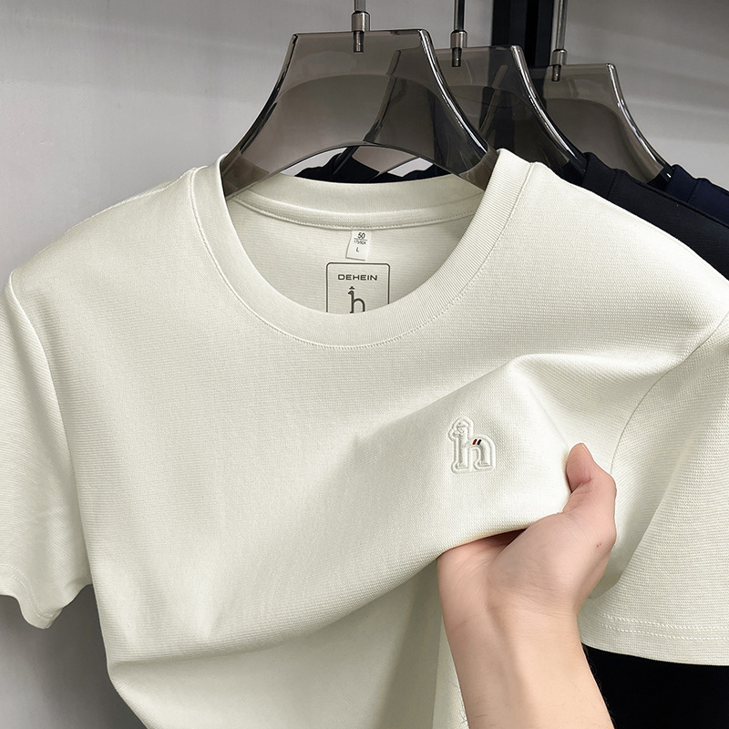 【Spring/Summer Selection】Gise Style Casual Simple Men's Short Sleeve Round Neck Commuter T-Shirt Solid Color Fashionable Top 【Spring/Summer Selection】Gise Style Casual Simple Men's Short Sleeve Round Neck Commuter T-Shirt Solid Color Fashionable Top