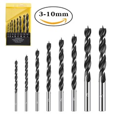 Wholesale Tri-point Woodworking Twist Drill Round Shank Wood Hole Opening Set Power Drill Hole Positioning Tool Wood Drill Bit