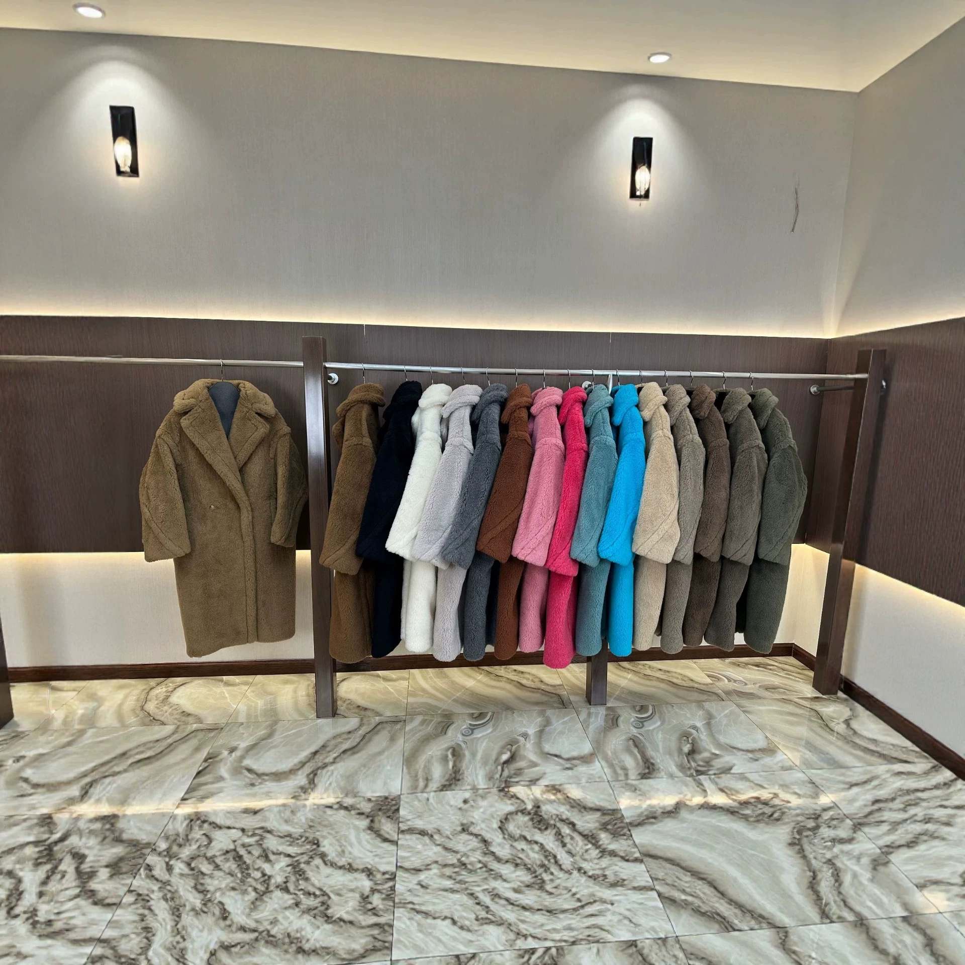 M's Teddy Bear Coat Teddy Winter Warm Cashmere Coat Camel Wool Coat