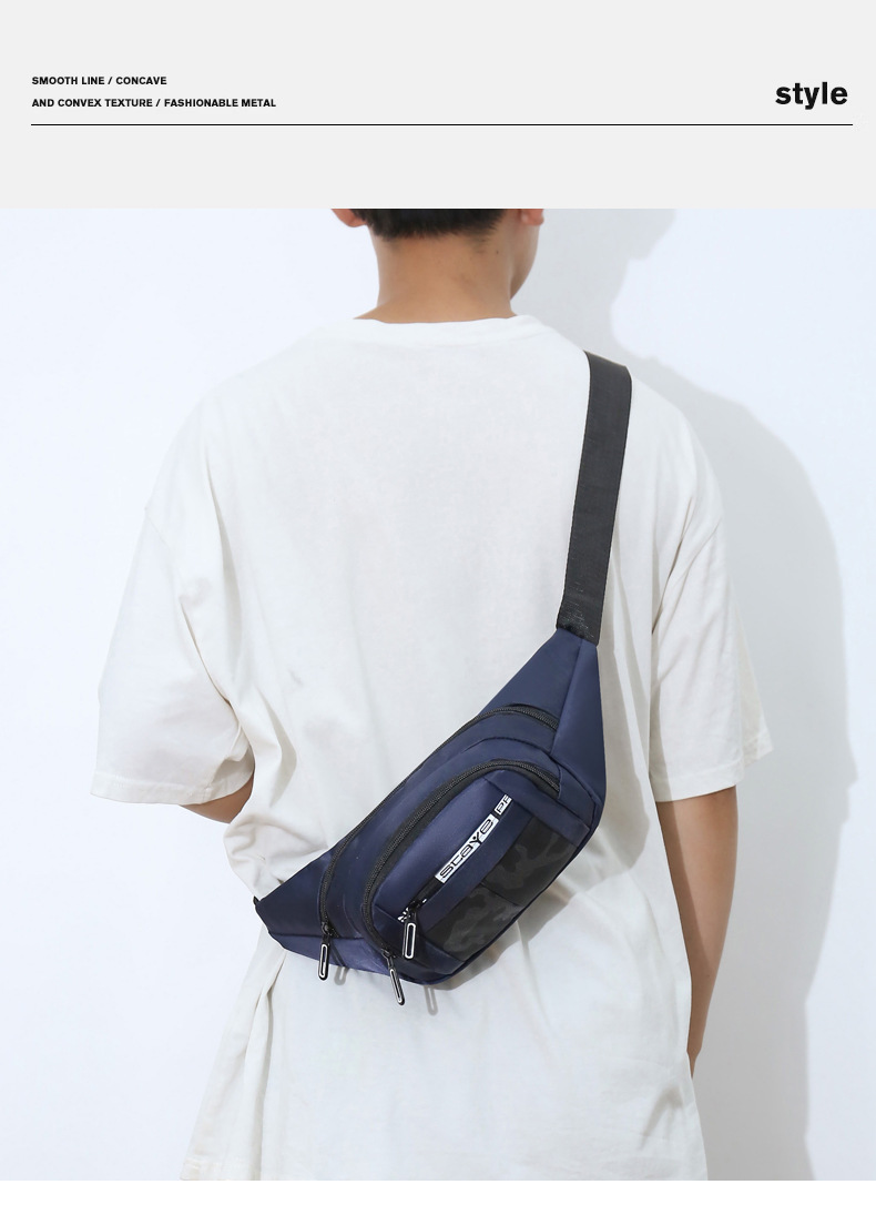 Wholesale of foreign trade waist bags, men's leather chest bags, large-capacity crossbody bags for travel, men's business outdoor mobile phone bags undefined