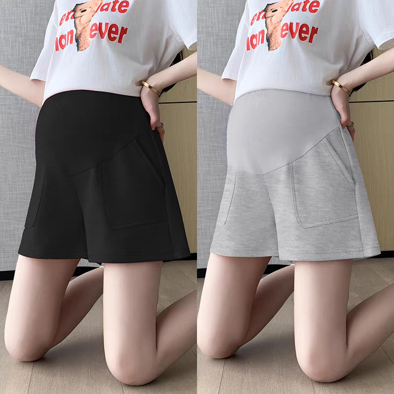Maternity Shorts for Women, Summer Thin Style for Petite Figures, Sports, Non-Tightening, Slimming Wide-Leg Pants, Maternity Leggings
