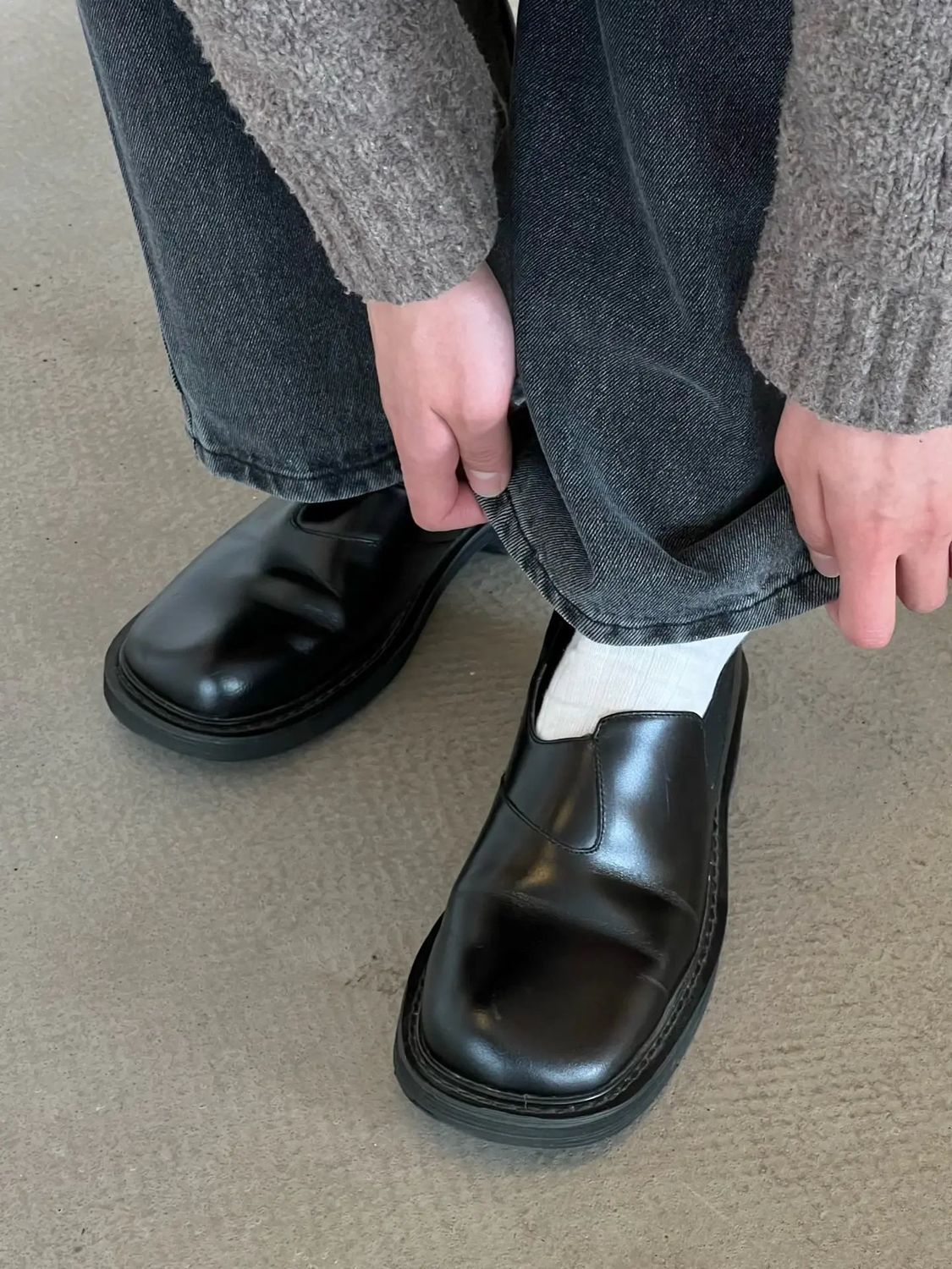 ShoeVault Lazy Commuter, scarpe derby slip-on da uomo alla moda in pelle elasticizzata con punta alta e bassa, per lavoro e guida_voghion.com