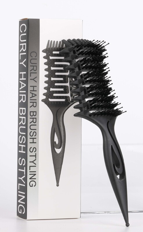 跨境弹跳梳卷曲梳排骨梳temu热销麦秸秆梳define styling brush|undefined