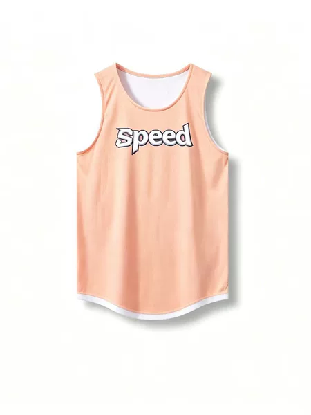Summer new model Speed letter print mesh breathable digital sublimation polyester loose sports vest