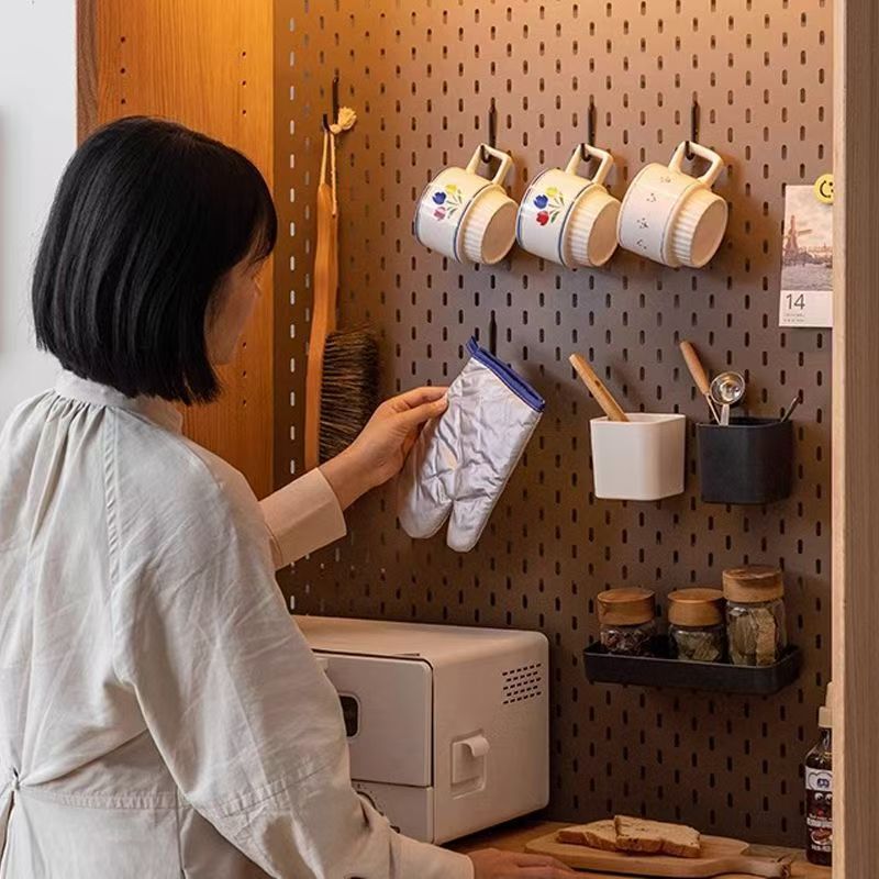 Suitable for Genji Muyu Sideboard Study Table Hole Board Hook DIY Accessories Complete Storage Rack Storage Box