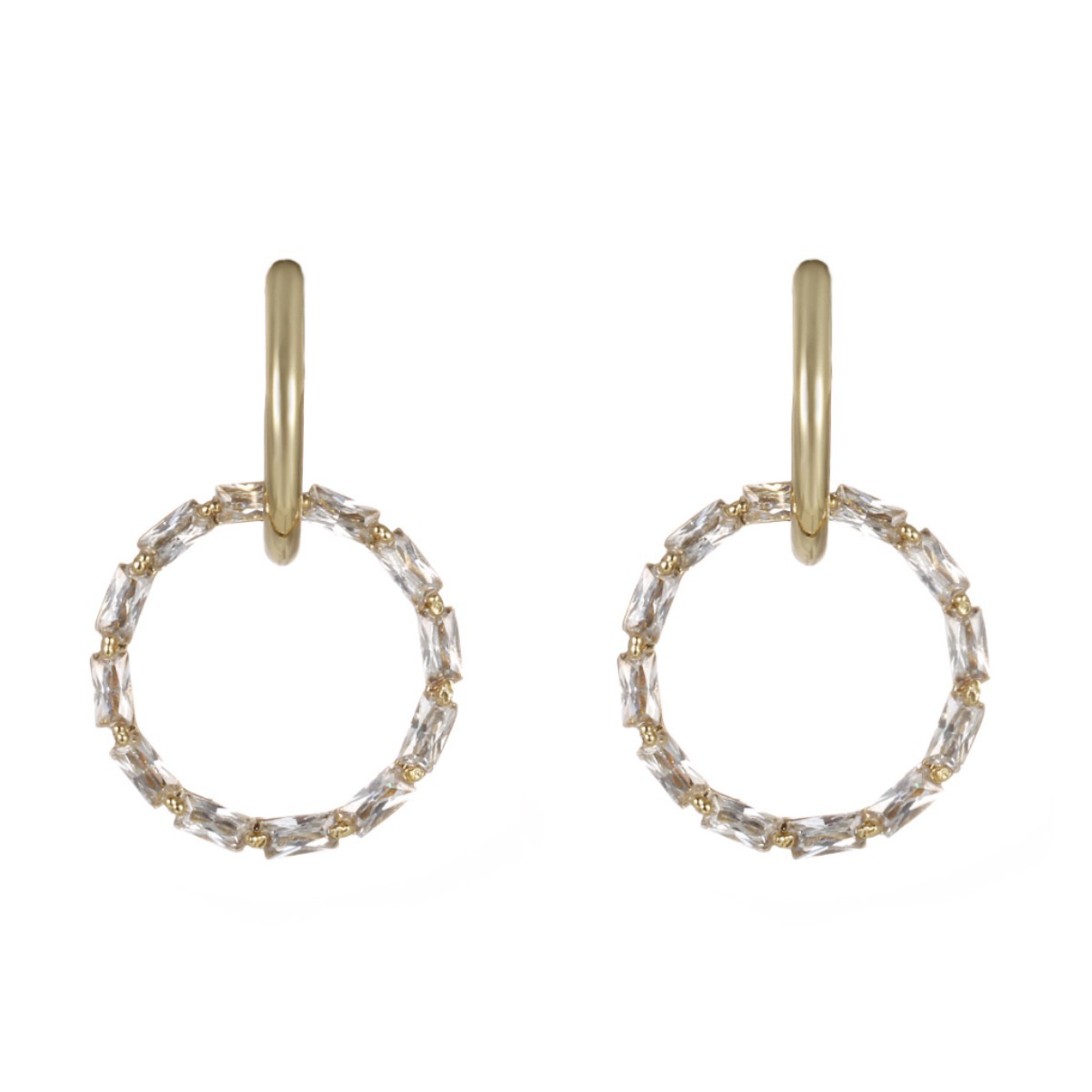 Xuping joyas geométricas redondas aretes de piedra de silicio de verano de alto nivel nicho europeo y americano simple aretes para mujeres