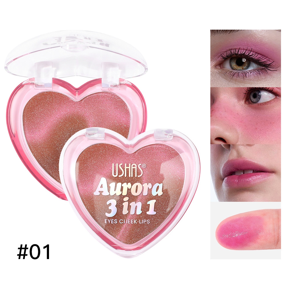 USHAS Europa y América spot transfronterizo rubor magnético de una sola rejilla impermeable de larga duración para mejorar la tez natural UC105