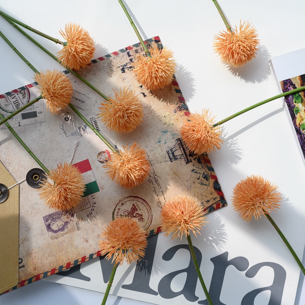 工藝品蒲公英球枝配件仿真花廠家假花綠植物批發婚慶裝飾YC1089