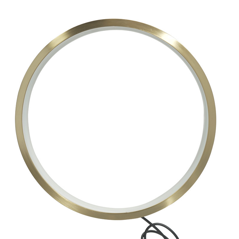 Golden LED Light Living Room God of Wealth Luminous Lights Circle of Buddha Niche Halo Ring Landscaping Zen Light Dimmable Warm Light