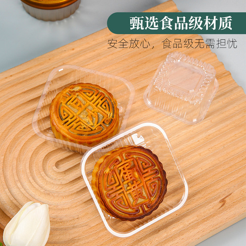Mid-Autumn Mooncakes with Thick Inner Support Packaging Box, Ice Skin with Flowing Core Mooncakes, Inner Support Bottom Tray, Square Green Bean Cake, Egg Yolk Pastry.