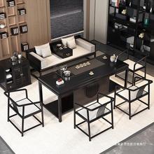 新中式茶桌椅组合实木黑酸枝色功夫茶台茶具套装一体简约办公家用