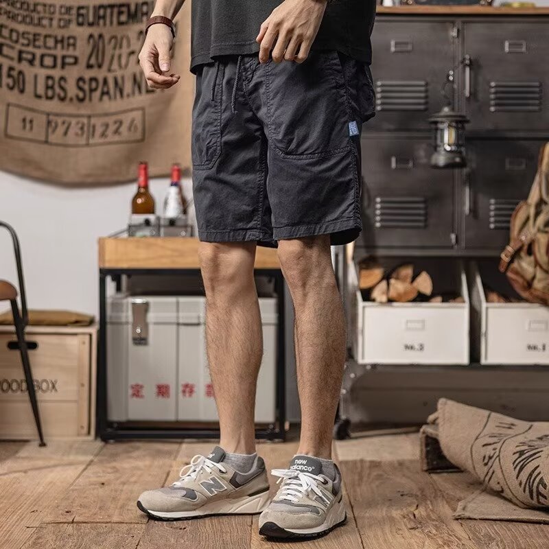 Live Broadcast Same Style Men's Summer Thin Trendy Multi-Pocket Loose Straight Versatile Casual Shorts