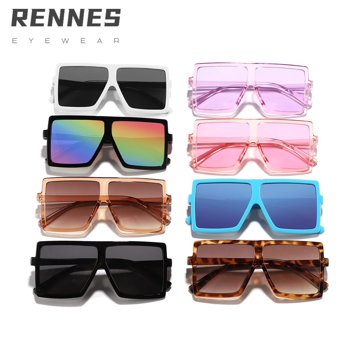 2021 nuevos niños cuadrados de Marco grande gafas de sol de moda niños y niñas gafas de sol de moda gafas transfronterizas 2326