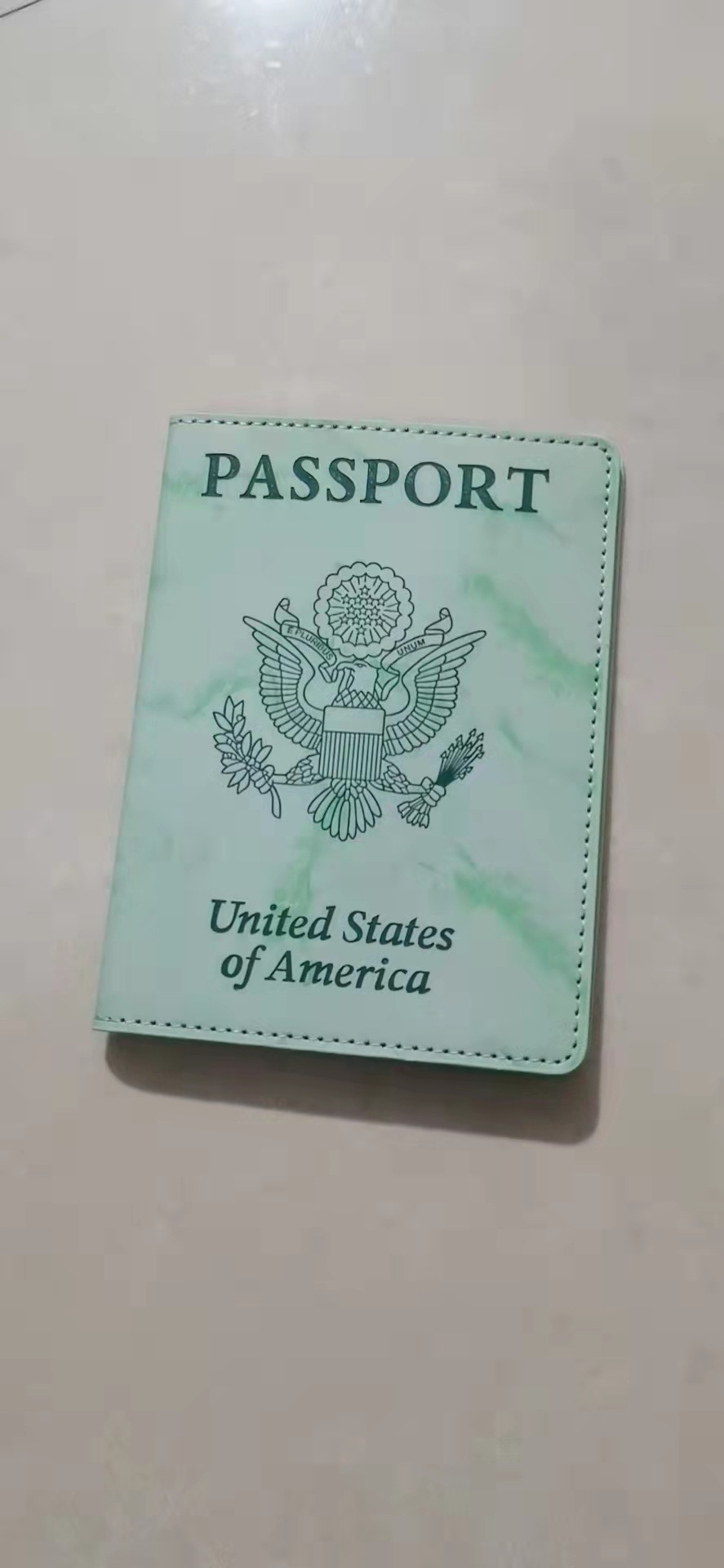 En stock envío gratuito cubierta de pasaporte americano multi-funcional bolsa de pasaporte cubierta de la Tarjeta de pasaporte caja de cuero de almacenamiento integrado pasaporte