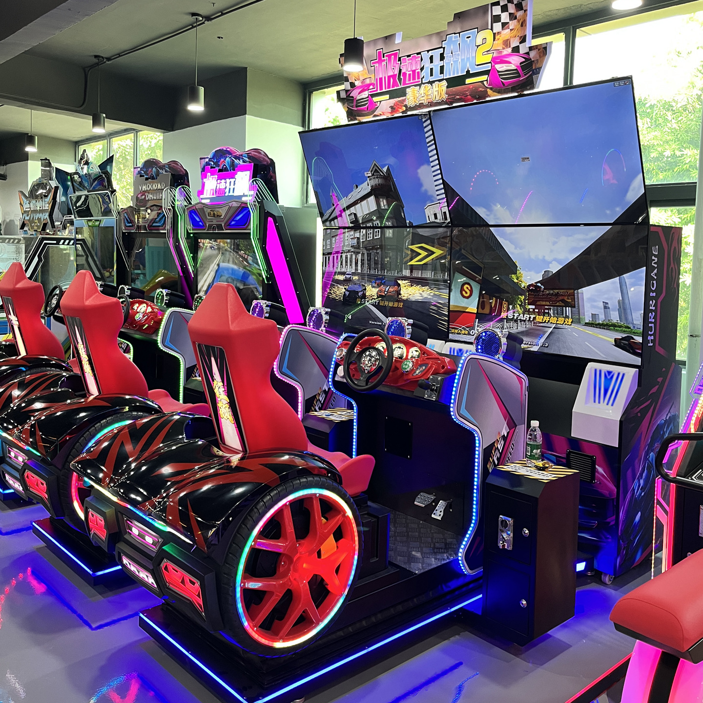 2026 nueva ciudad de juegos a gran escala planificó todo el juego de carreras dinámicas de doble jugador máquina de juego de monedas fabricante de equipos comerciales