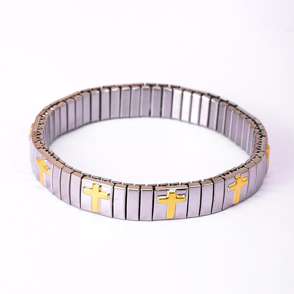 Plating Design Basic Modern Style Classic Style Geometric Cross 304 Stainless Steel Plating Men's Bracelets Men Cuff & Bangle