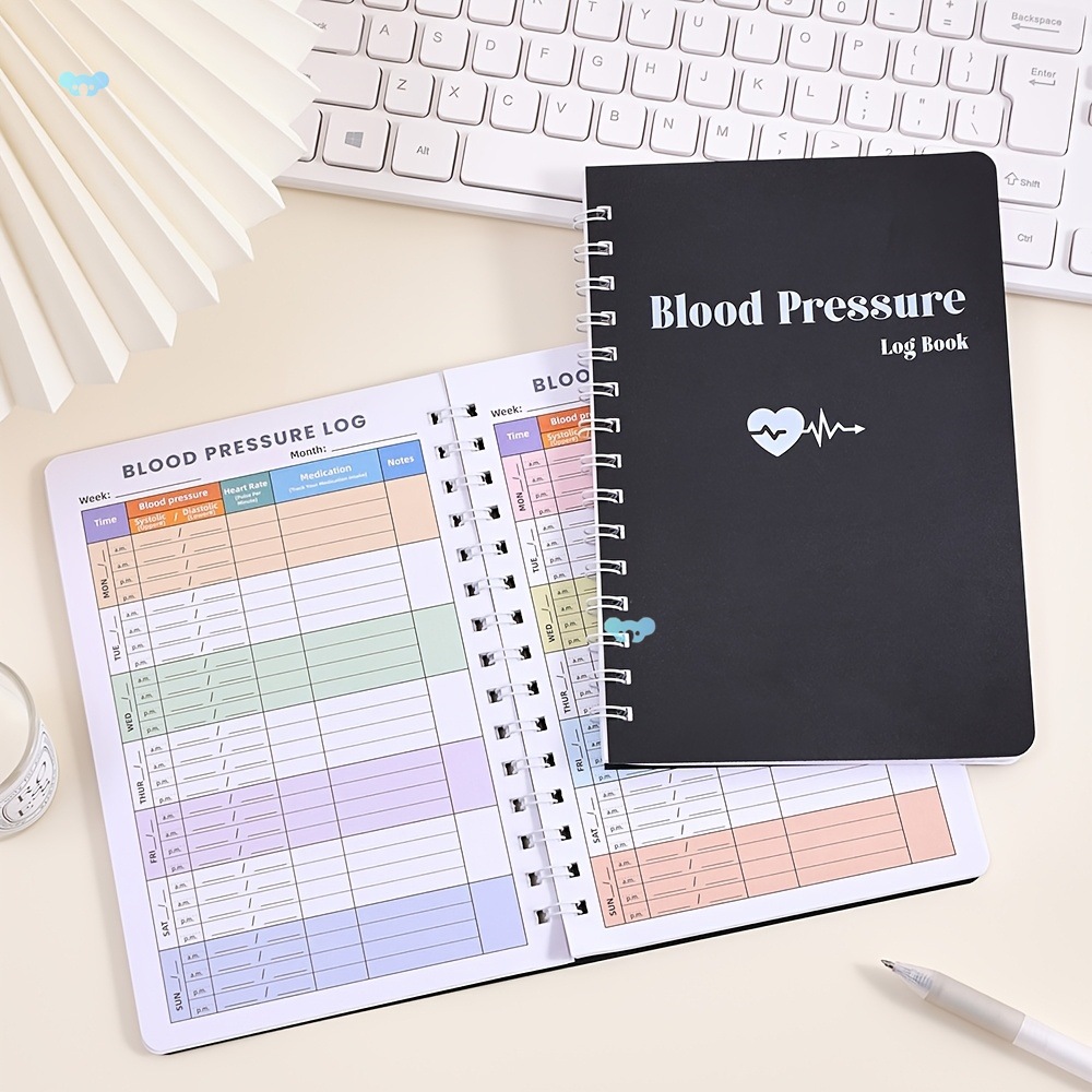 1pc Blood Pressure Monitoring Planner with Heart Rate跨境