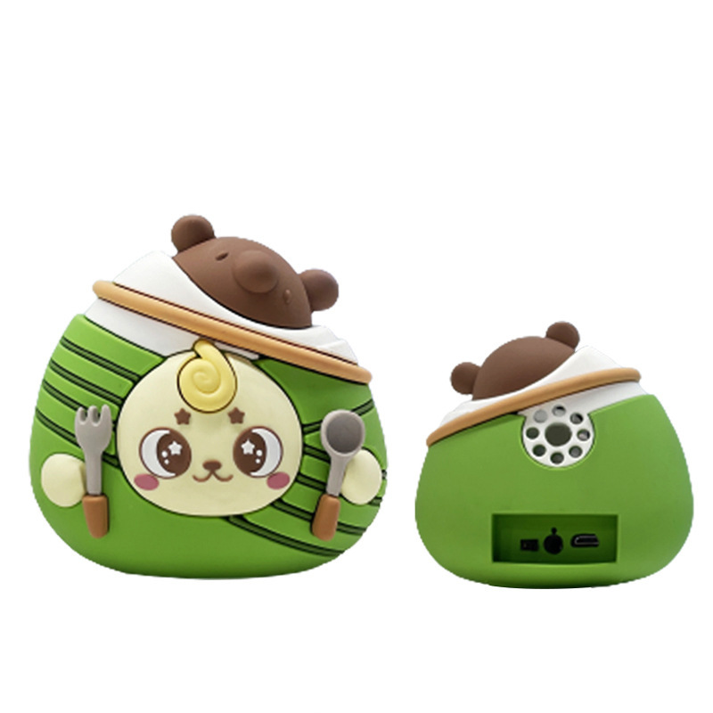 クリエイティブギフトかわいいbluetoothスピーカー端午ちまきイメージpvcソフトロゴ漫画bluetoothスピーカー|undefined