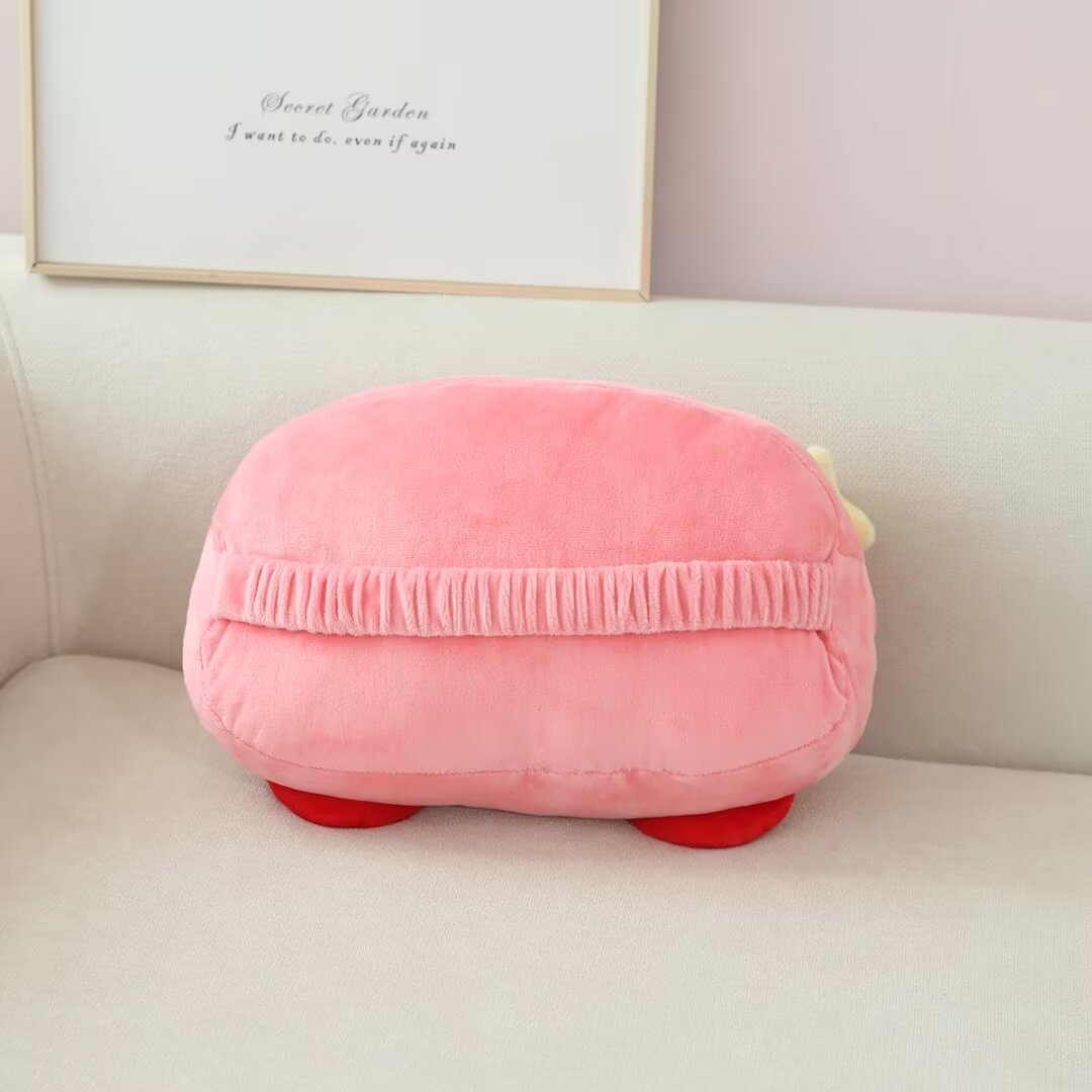 노란색 다섯개 별 카비 베개 28*18cm