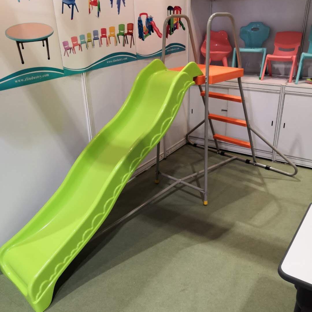 Indoor Household Slide Indoor Small Simple Iron Frame Platform Climbing Frame Shopping Mall Slide Plastic Extended Slide