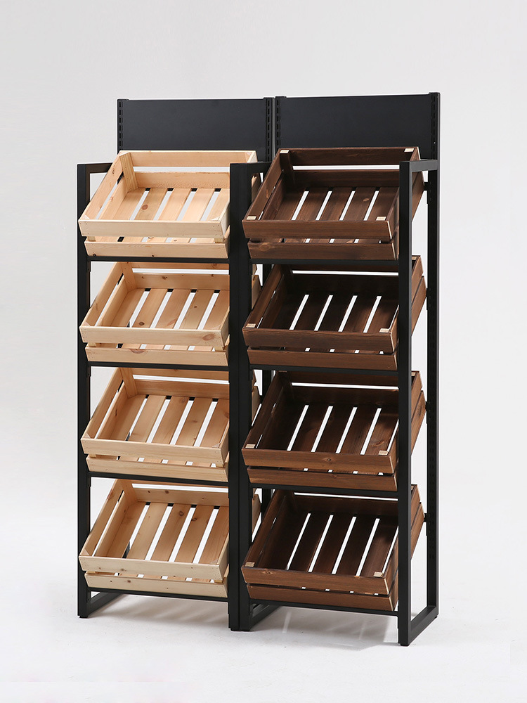 水果店货架蔬菜货架展示柜置物架红酒架蛋糕柜生鲜超市果蔬多层架