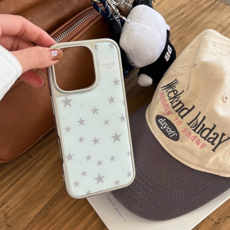 Epoxi gyanta telefon tok csillag tervezés kék galvanizált él az Apple számára