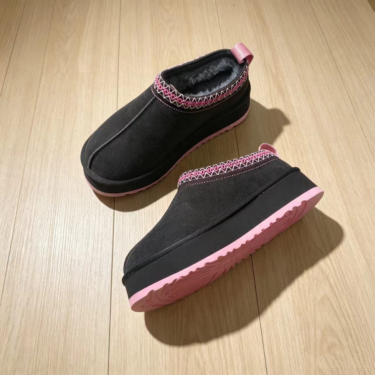 Botas de Nieve Bajas para Mujer de Piel de Vaca y Mezcla de Lana, Antideslizantes y Térmicas, para Uso Diario