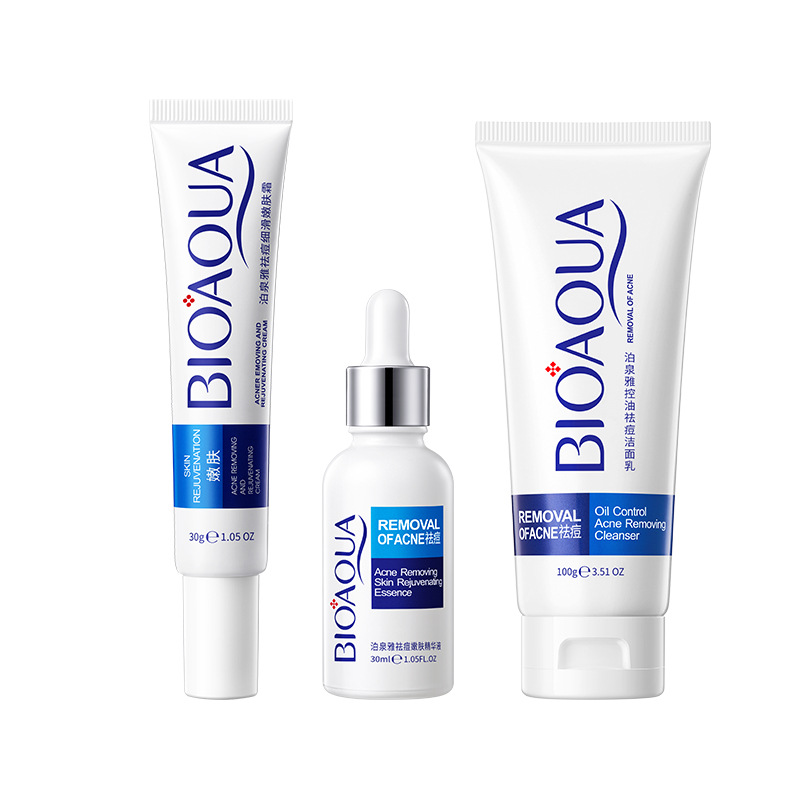 Crema para Eliminar el Acné Boquanya, Limpieza Suave, Nutritiva, Reparadora y Mejora la Piel Propensa al Acné, Limpiador Facial para Eliminar el Acné, Esencia Líquida