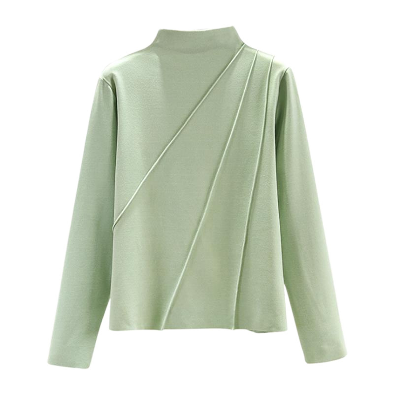Five-season home large-size base shirt covering belly and making you…