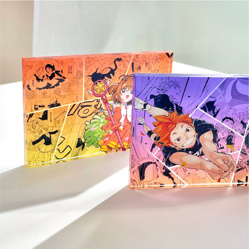 アクリルレンガ正方形透明クリスタル両面ディスプレイブロックアニメスターデスクトップ装飾品スタンド誕生日レンガカスタマイズ|undefined