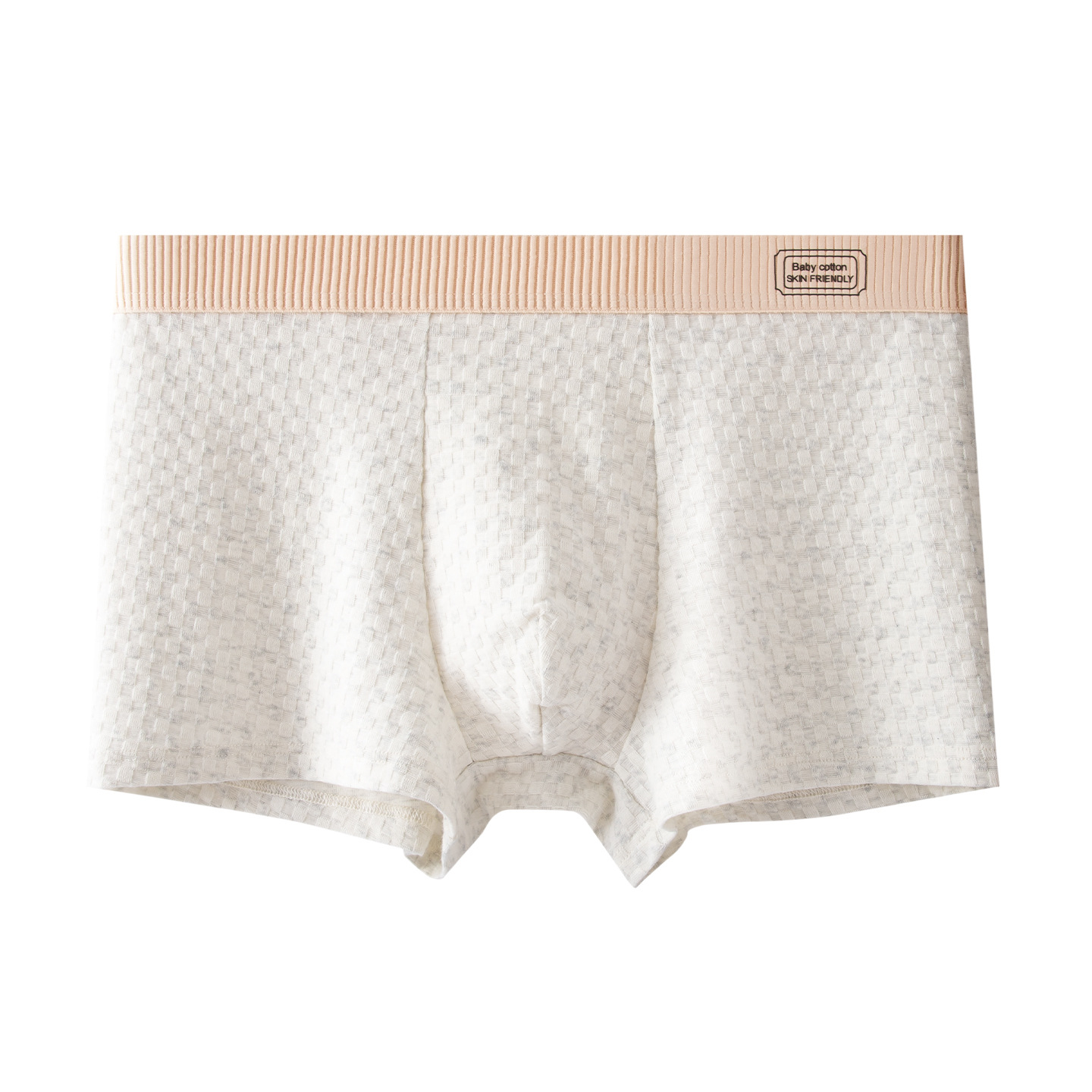 Pantalones de algodón a rejilla de hombre otoño y invierno algodón cintura transpirable suave y pegajosa simple pantalones cortos de hombre