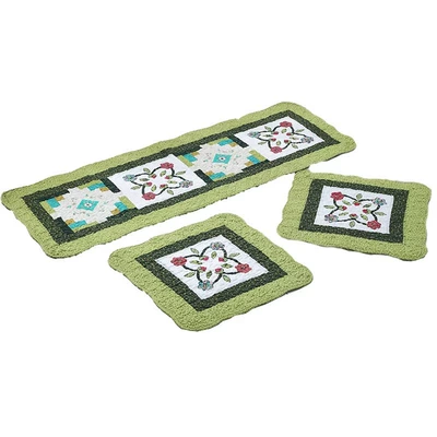 Pure Cotton Car Seat Cushion Three-Piece, Seat cushion, seat cover