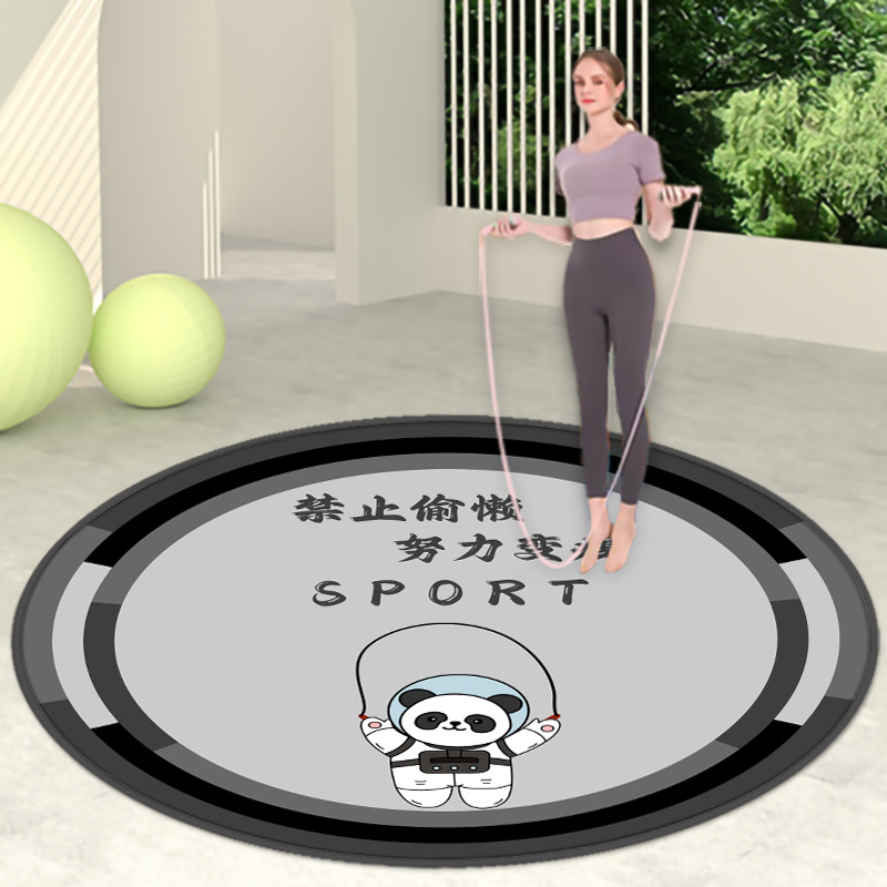 둥근 공간 팬더 로프 건너 뛰는 그레이