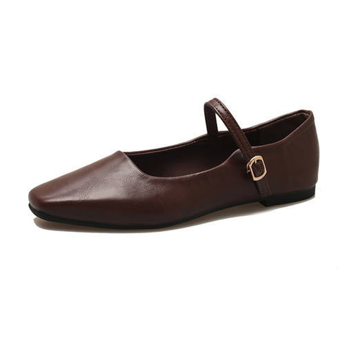French evening breeze commuting single shoes for women, wholesale new spring Korean version fairy thick heel Mary Jane small leather shoes