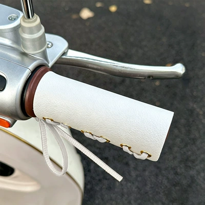 Handlehold cover: and Scooters, Decorative Strap-On Style - pure-white-color-pattern