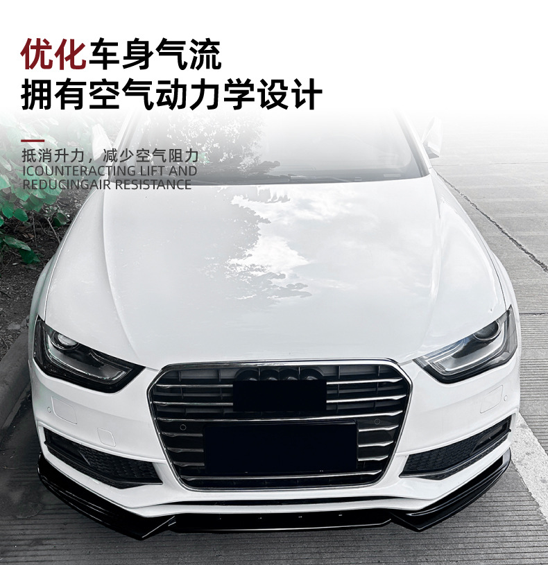 Front Lip Spoiler for Audi A4 B8.5 A5 8T 2013-2016