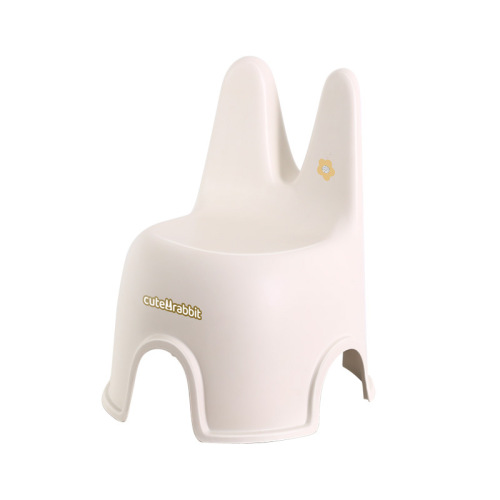 Children's plastic stool household baby back stool kindergarten cute rabbit stool thickened superimposed small chair
